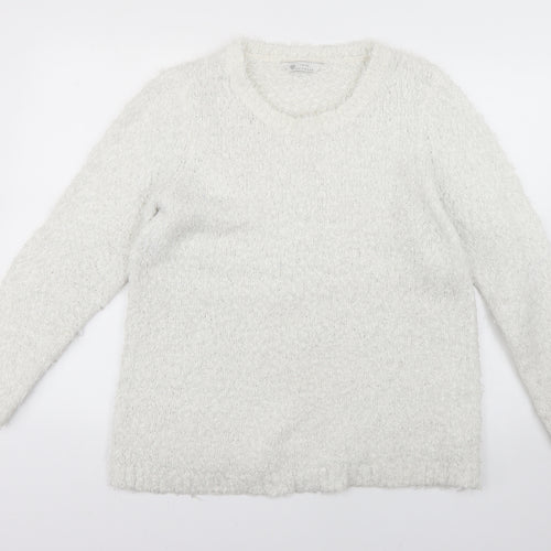 BHS Womens White   Pullover Jumper Size 18