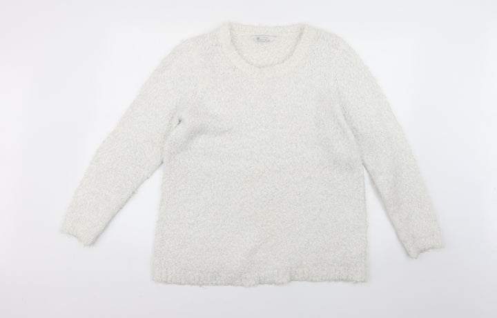 BHS Womens White   Pullover Jumper Size 18