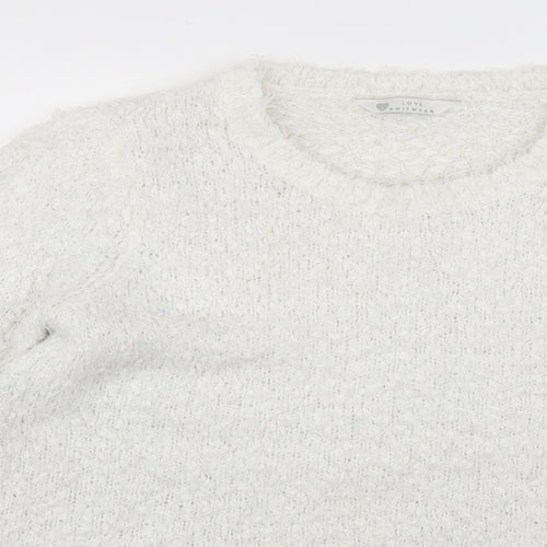 BHS Womens White   Pullover Jumper Size 18