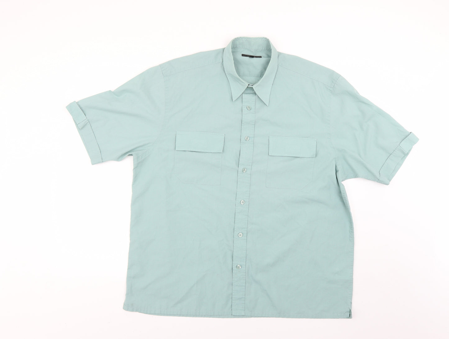 George Mens Green    Dress Shirt Size L