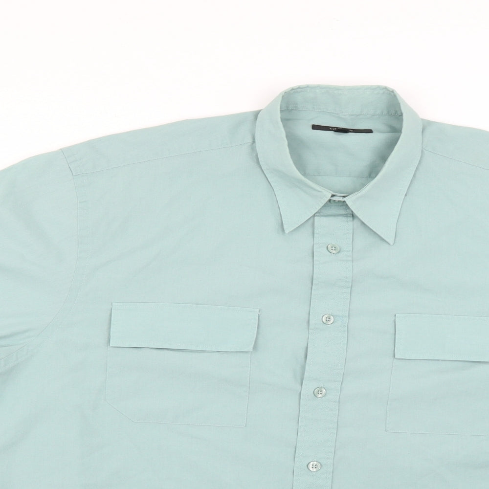 George Mens Green    Dress Shirt Size L