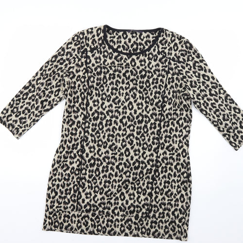 Marks and Spencer Womens Multicoloured Animal Print  Jumper Dress  Size 14