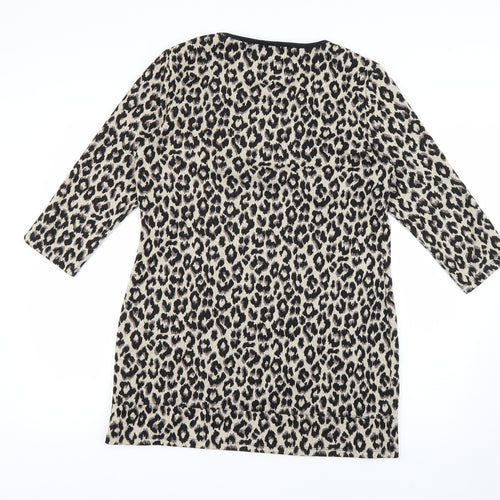 Marks and Spencer Womens Multicoloured Animal Print  Jumper Dress  Size 14