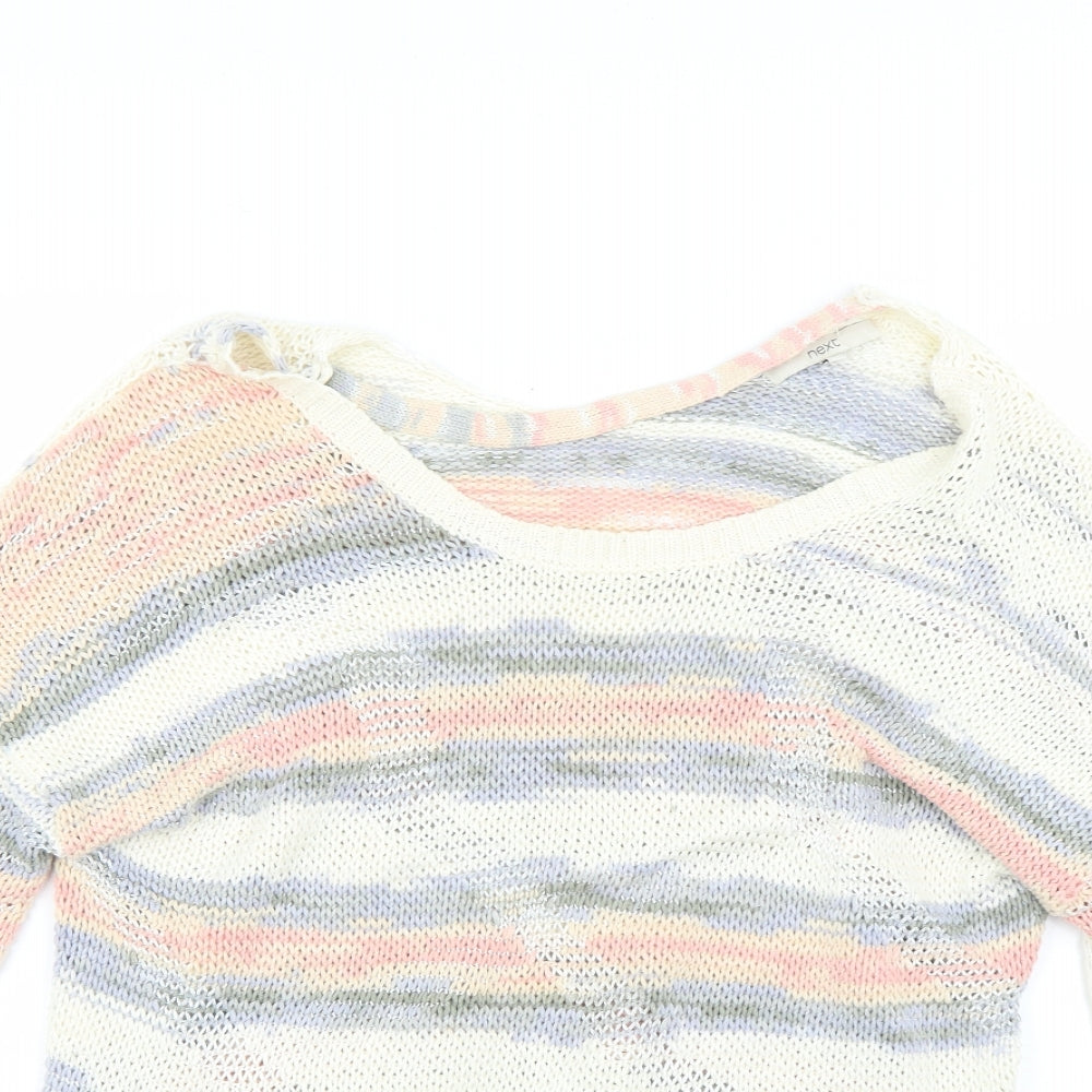 NEXT Womens Multicoloured Striped  Pullover Jumper Size M