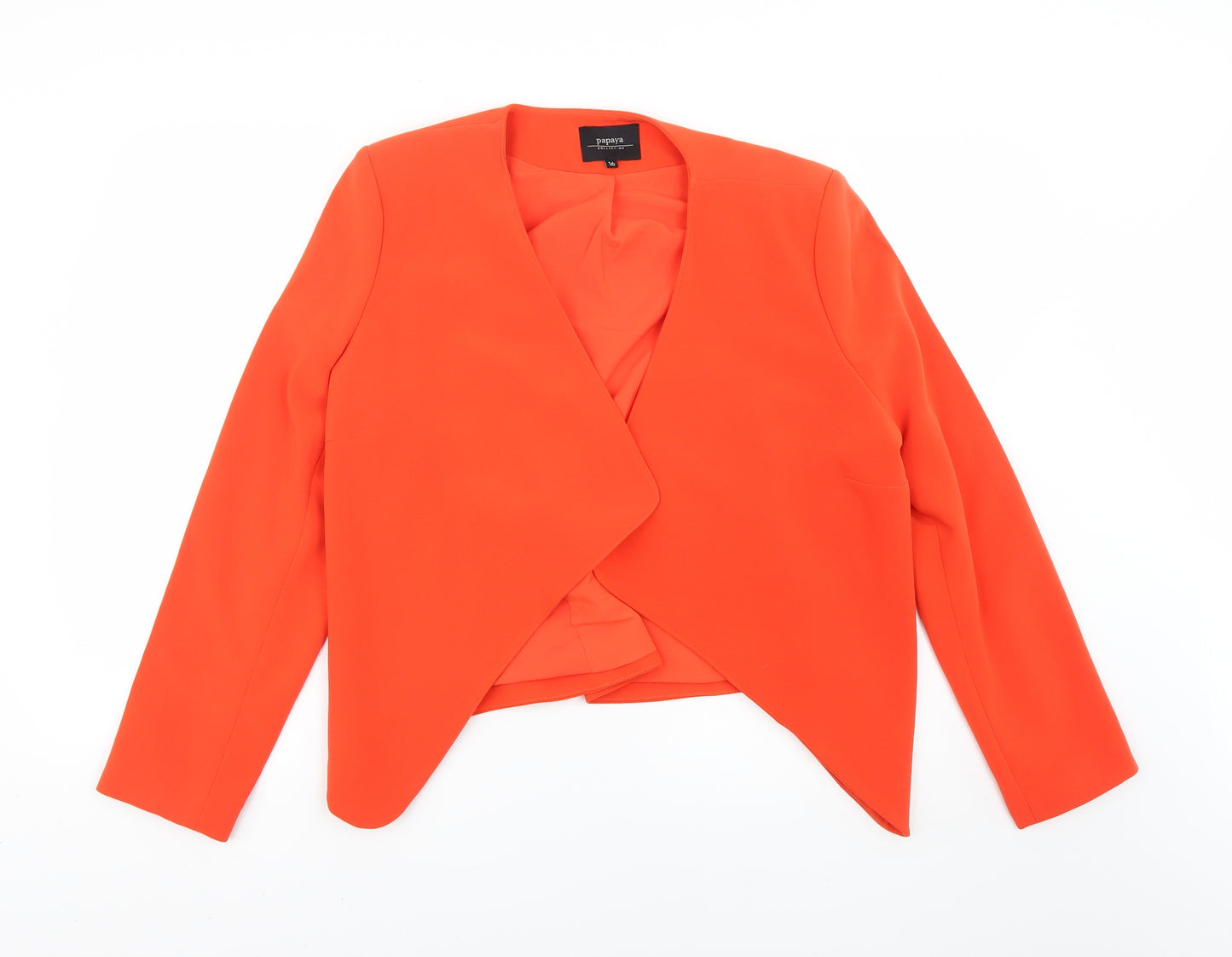 Papaya Womens Orange   Jacket Blazer Size 16