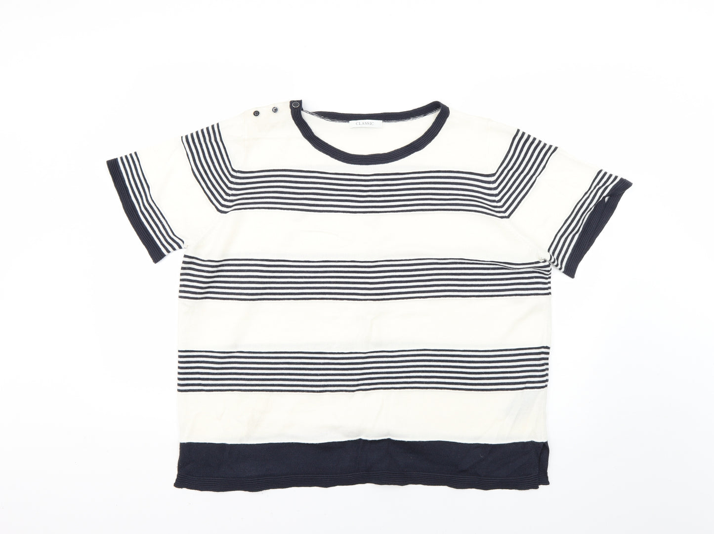 Marks and Spencer Womens Multicoloured Striped  Pullover Jumper Size 18