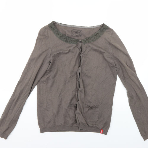 authentic line Womens Brown   Cardigan Jumper Size M
