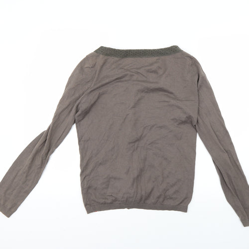 authentic line Womens Brown   Cardigan Jumper Size M
