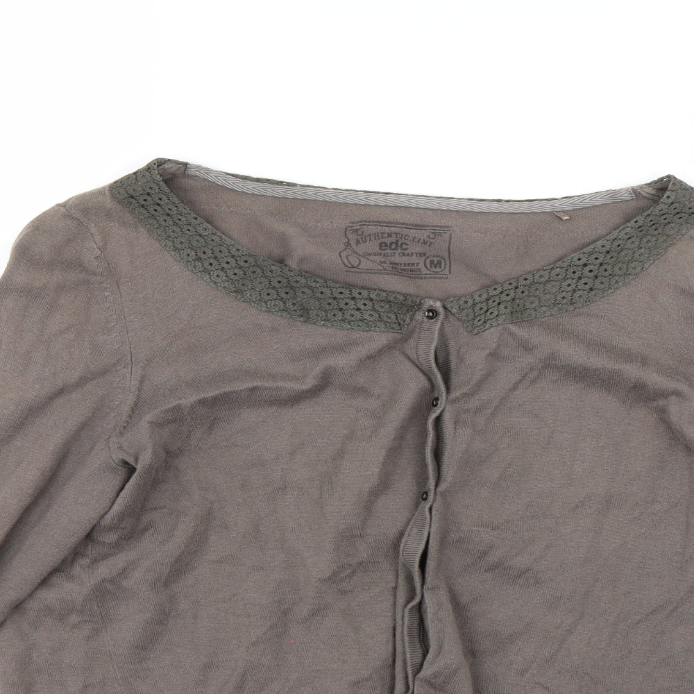 authentic line Womens Brown   Cardigan Jumper Size M