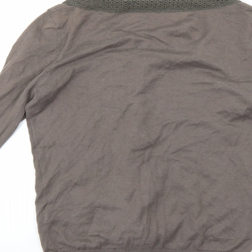 authentic line Womens Brown   Cardigan Jumper Size M