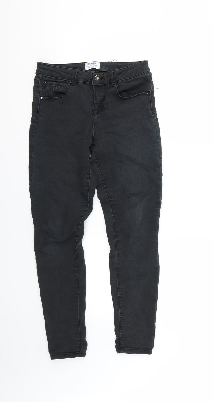 Miss Selfridge Womens Black Skinny Jeans Size 8 L25 in