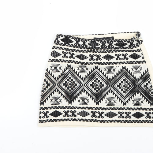 Topshop Womens Multicoloured Geometric  Mini Skirt Size 6