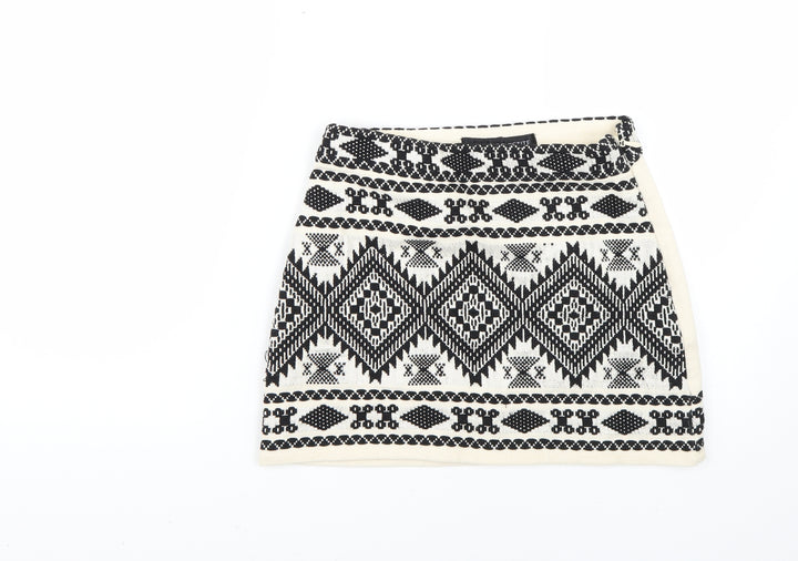 Topshop Womens Multicoloured Geometric  Mini Skirt Size 6