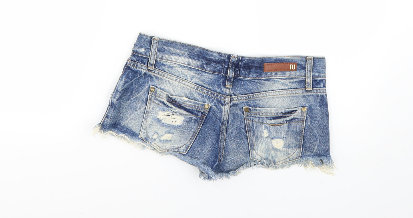 River Island Womens Blue   Cut-Off Shorts Size 6