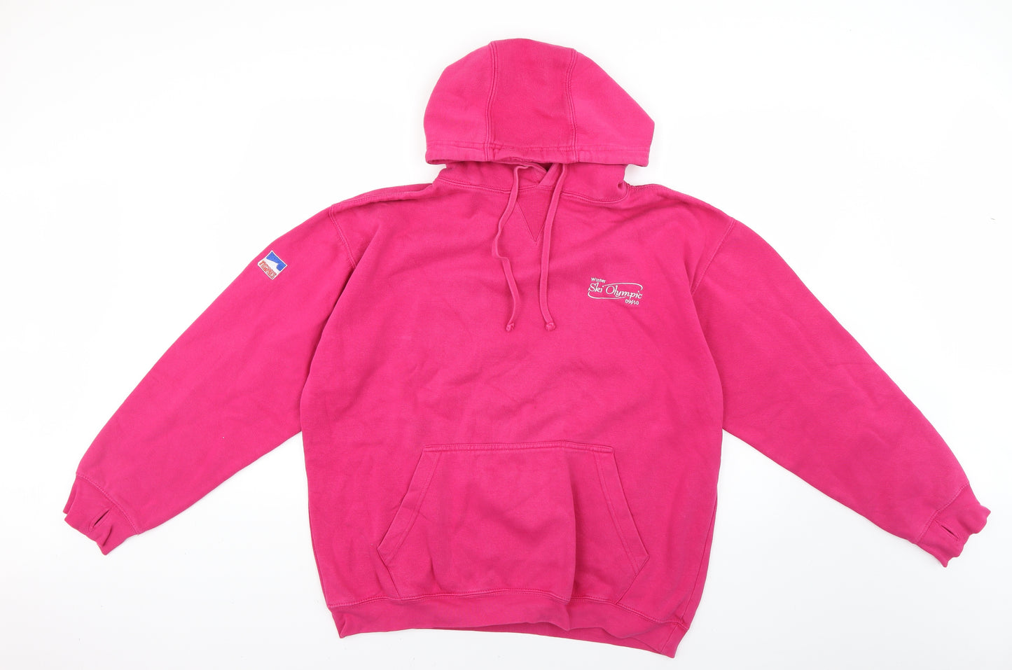 Awdis Womens Pink   Pullover Hoodie Size L  - ski olympics