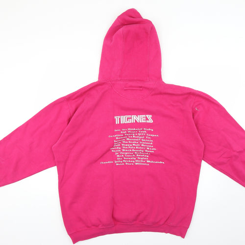 Awdis Womens Pink   Pullover Hoodie Size L  - ski olympics