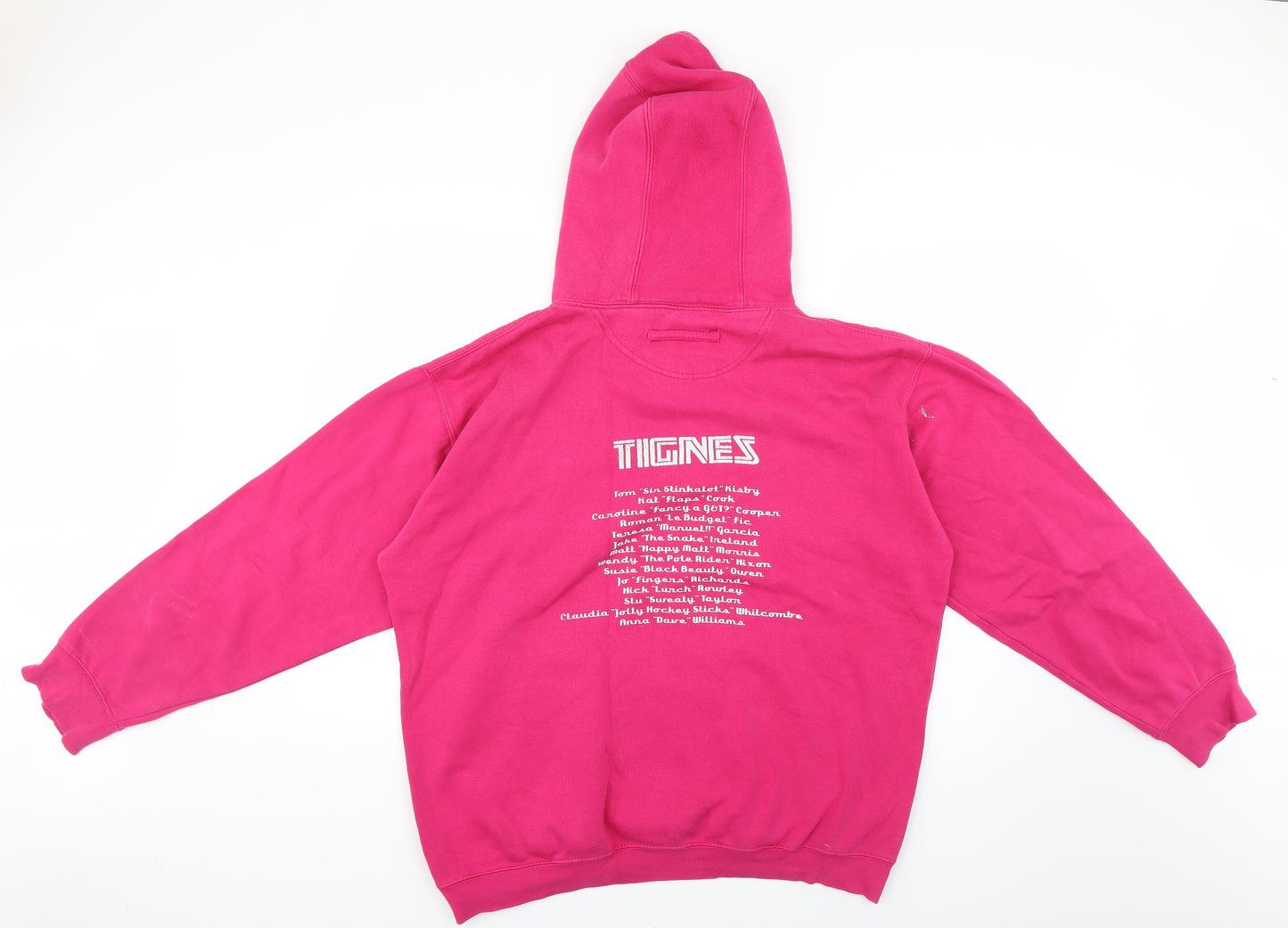 Awdis Womens Pink   Pullover Hoodie Size L  - ski olympics