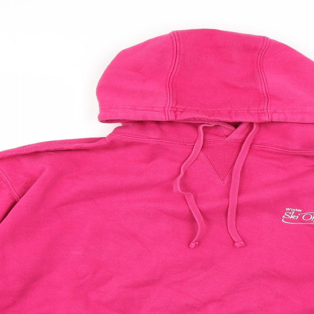 Awdis Womens Pink   Pullover Hoodie Size L  - ski olympics
