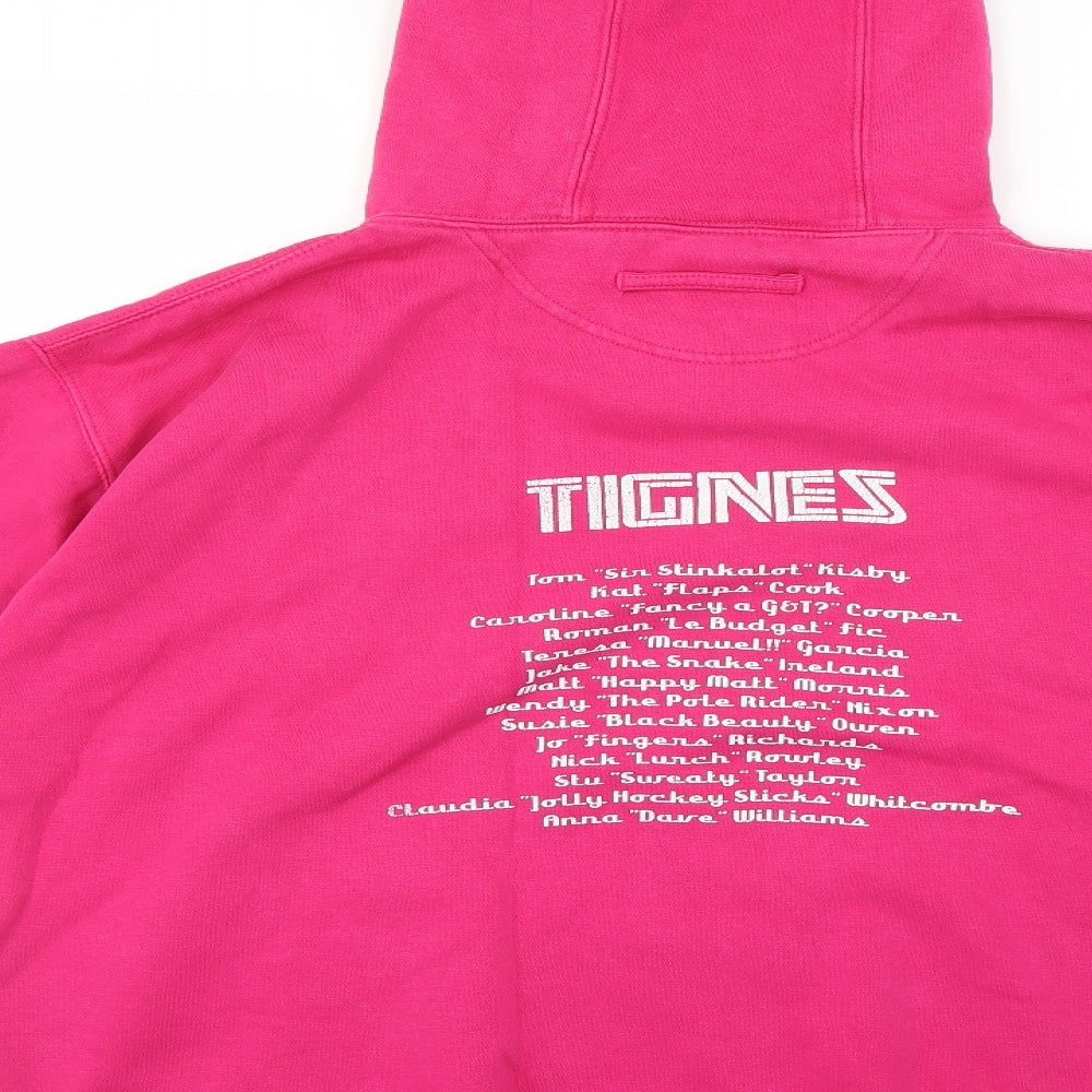 Awdis Womens Pink   Pullover Hoodie Size L  - ski olympics