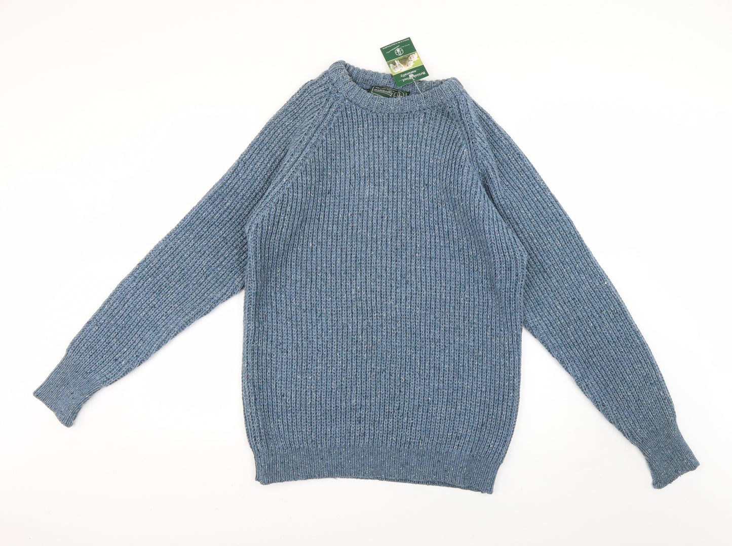 britih wool Mens Blue   Pullover Jumper Size L