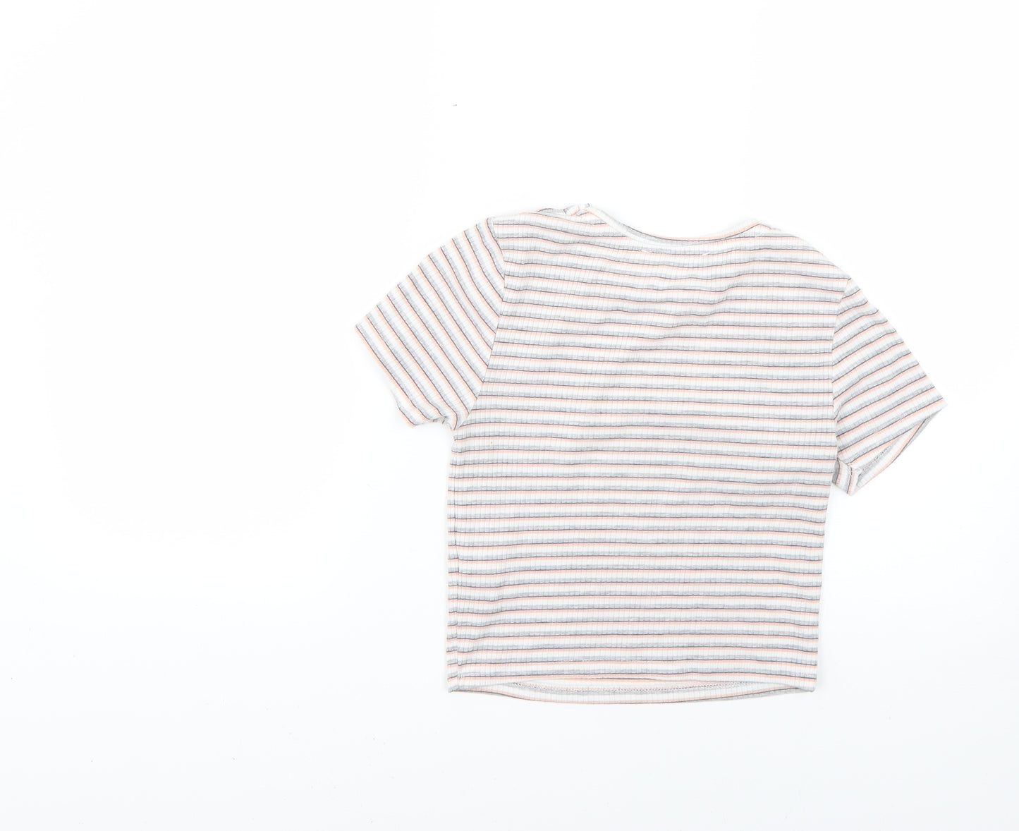 Primark Womens Multicoloured Striped  Basic T-Shirt Size 8