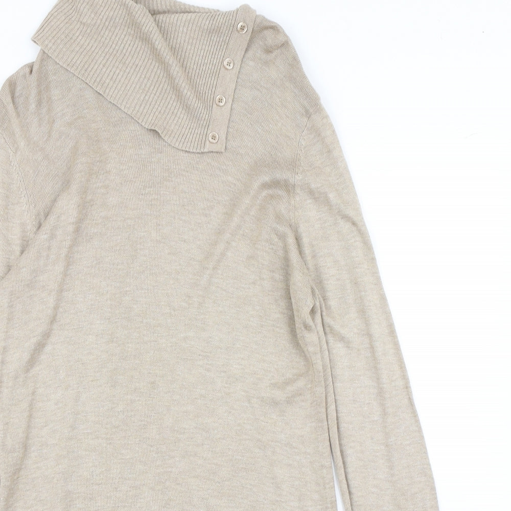 H&M Womens Brown  Knit Jumper Dress  Size L