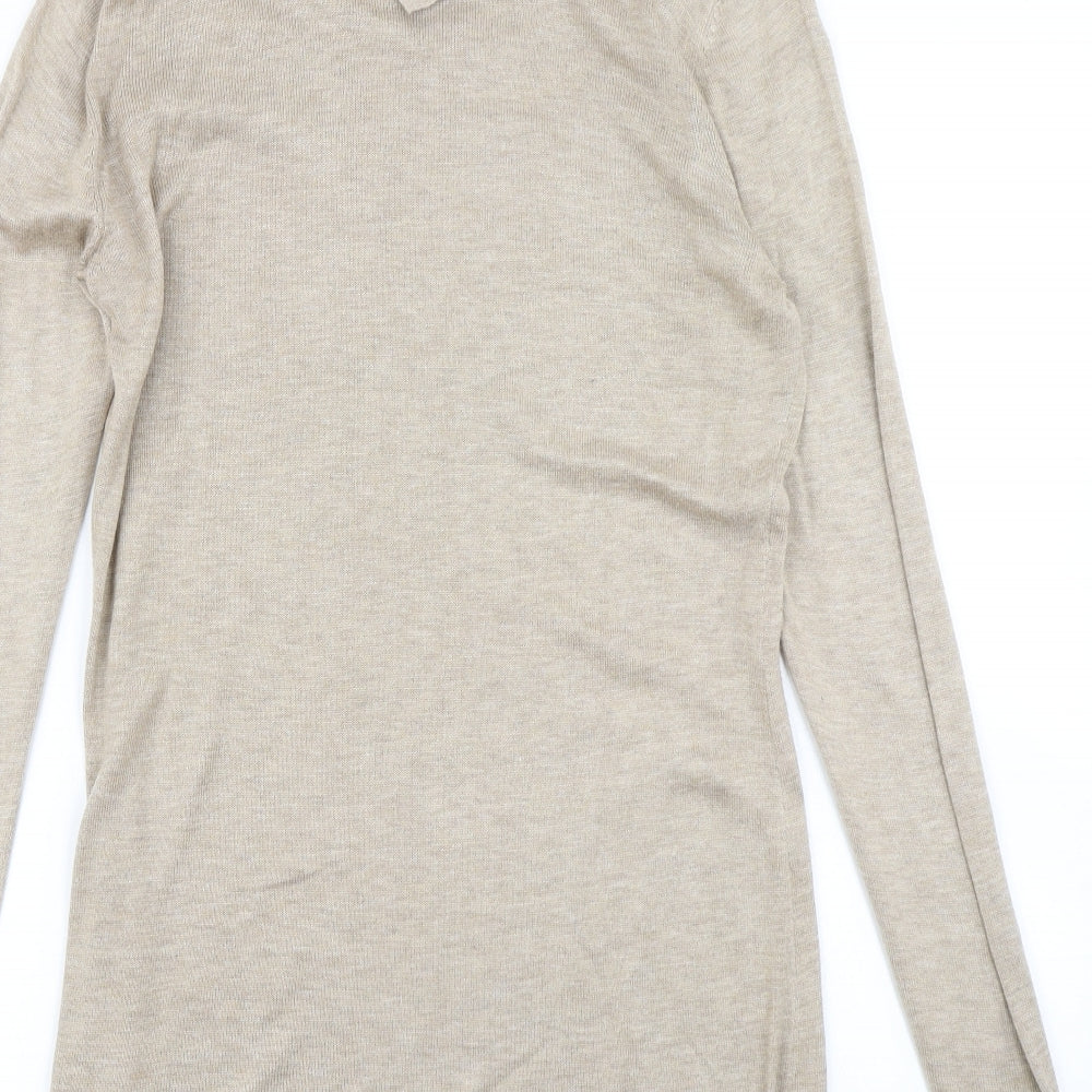 H&M Womens Brown  Knit Jumper Dress  Size L