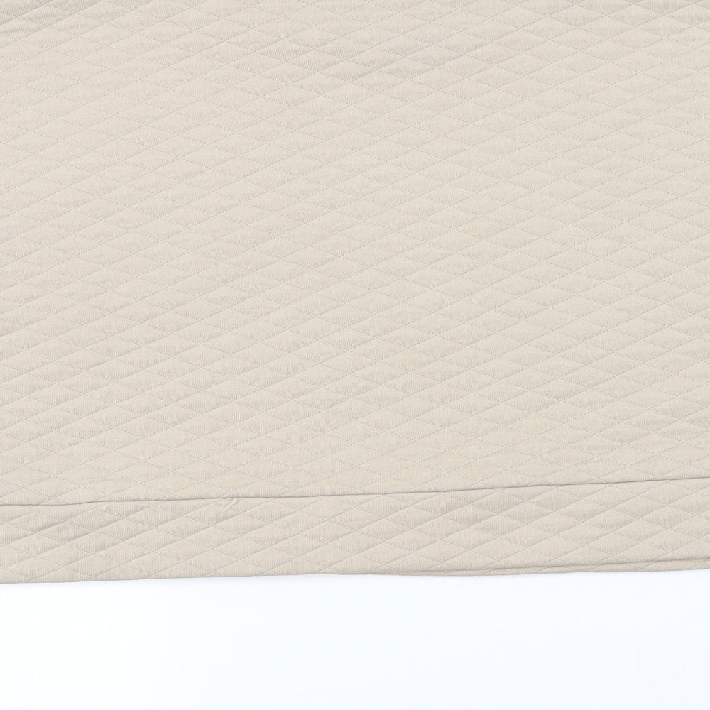 Boohoo Womens Brown Argyle/Diamond  Pullover Sweatshirt Size 10  - Cropped