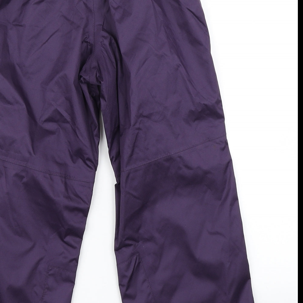 Mountain Warehouse Girls Purple   Rain Trousers Trousers Size 5-6 Years