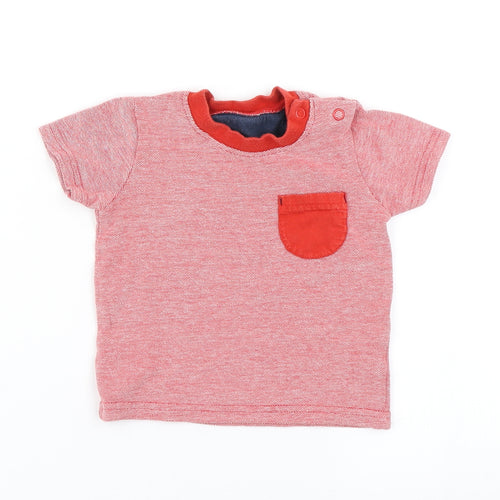 George Boys Red   Basic T-Shirt Size 0-3 Months