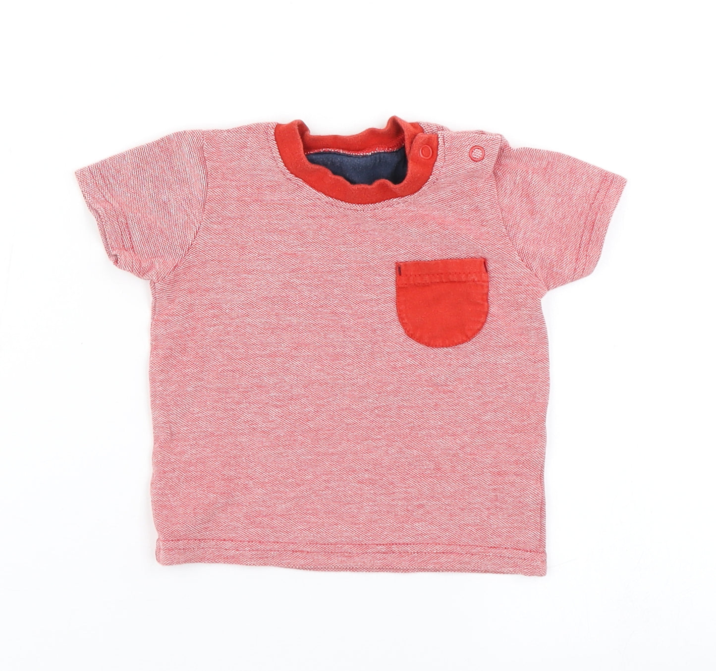 George Boys Red   Basic T-Shirt Size 0-3 Months