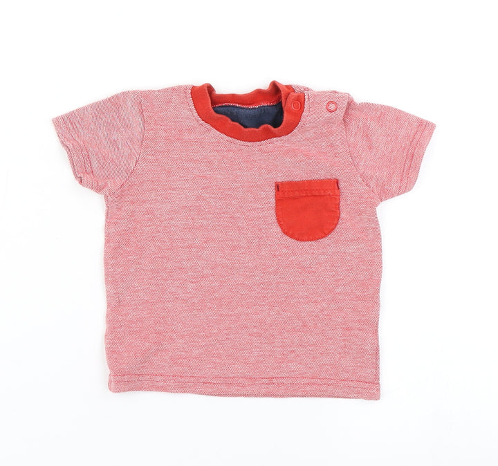 George Boys Red   Basic T-Shirt Size 0-3 Months