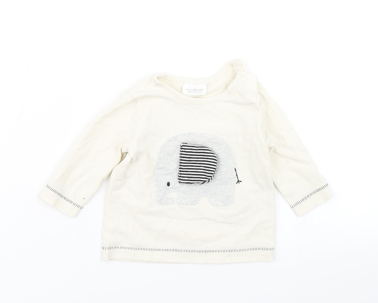NEXT Baby Beige   Basic T-Shirt Size 0-3 Months  - Elephant