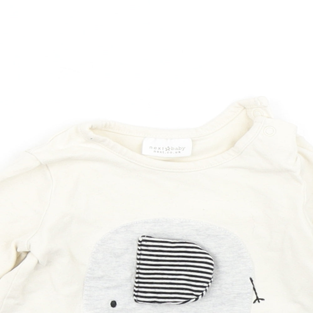 NEXT Baby Beige   Basic T-Shirt Size 0-3 Months  - Elephant
