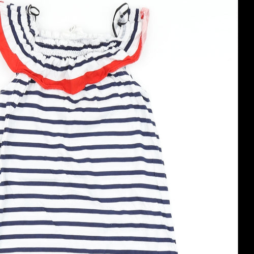 H&M Girls Blue Striped  A-Line  Size 11 Years