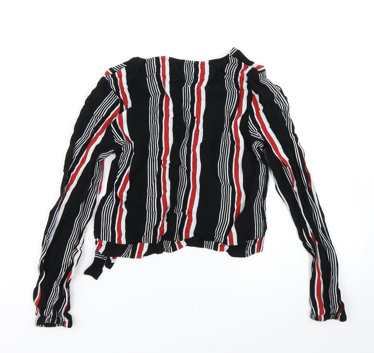 Primark Girls Black Striped  Cropped Blouse Size 10-11 Years