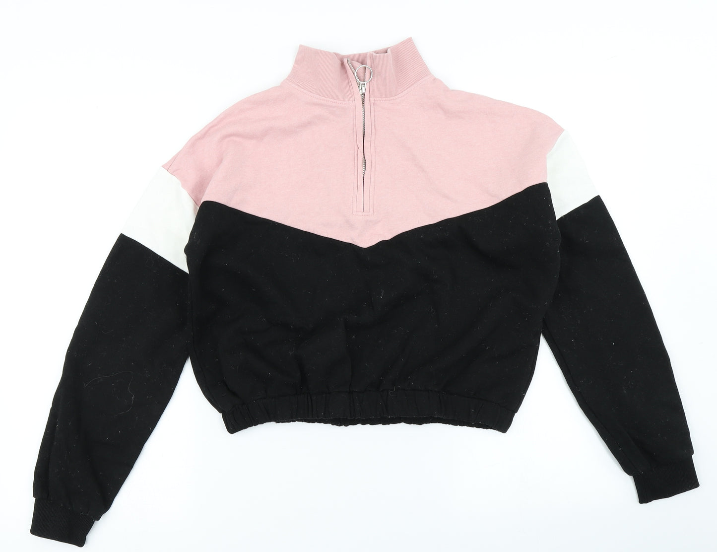H&M Girls Pink Colourblock  Pullover Sweatshirt Size 12-13 Years