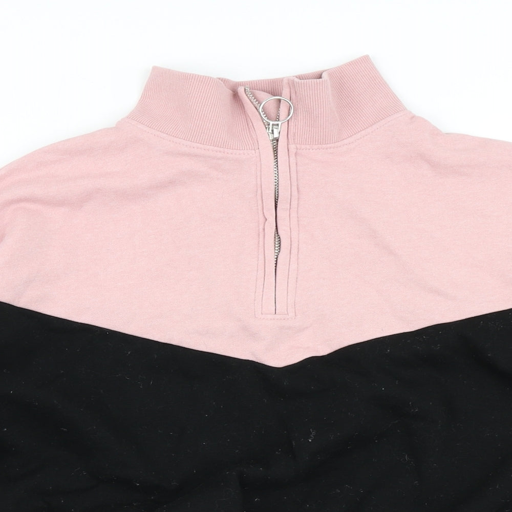H&M Girls Pink Colourblock  Pullover Sweatshirt Size 12-13 Years
