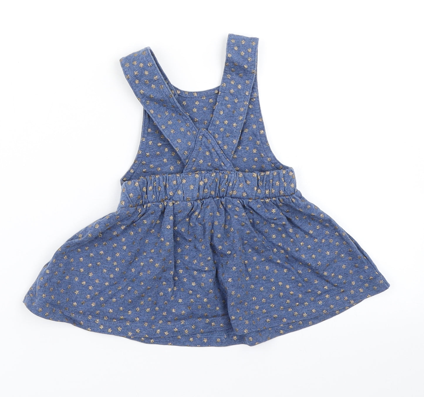 Disney Baby Girls Blue Spotted  Pinafore/Dungaree Dress  Size 3-6 Months  - Minnie Mouse