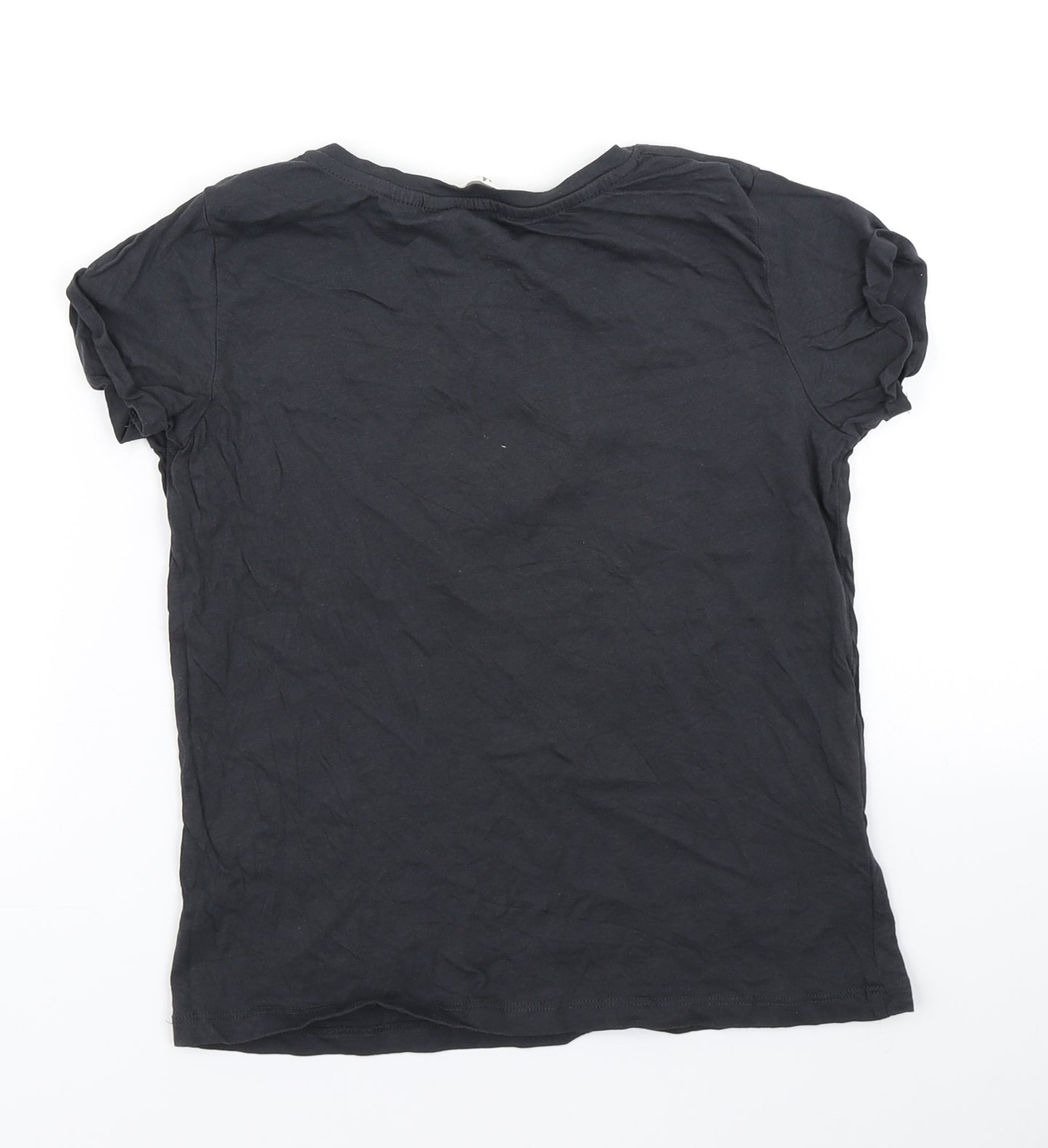 H&M Girls Black   Basic T-Shirt Size 11 Years  - The Rolling Stones