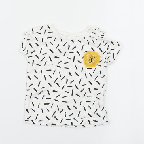Fred & Floe Boys White   Basic T-Shirt Size 0-3 Months