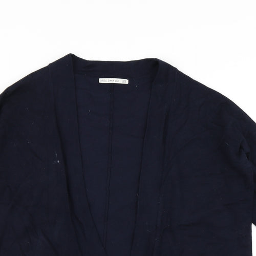 Zara Womens Blue  Knit Cardigan Jumper Size S