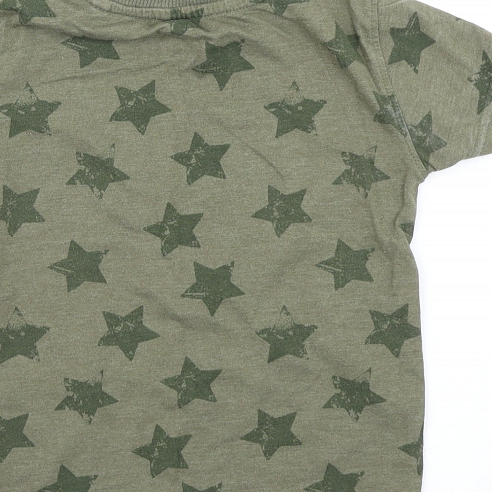 NEXT Boys Green Spotted  Basic T-Shirt Size 12-18 Months  - Star Print