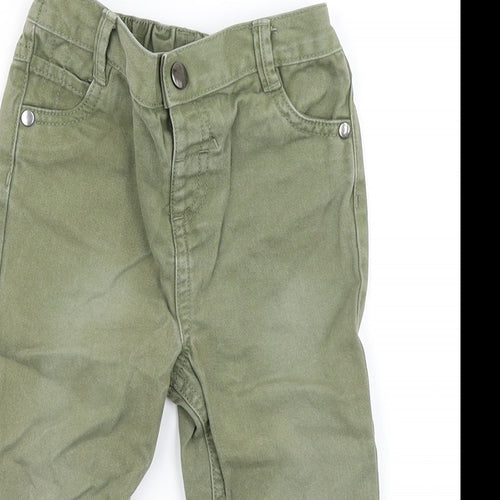 F&F Boys Green   Capri Trousers Size 12-18 Months
