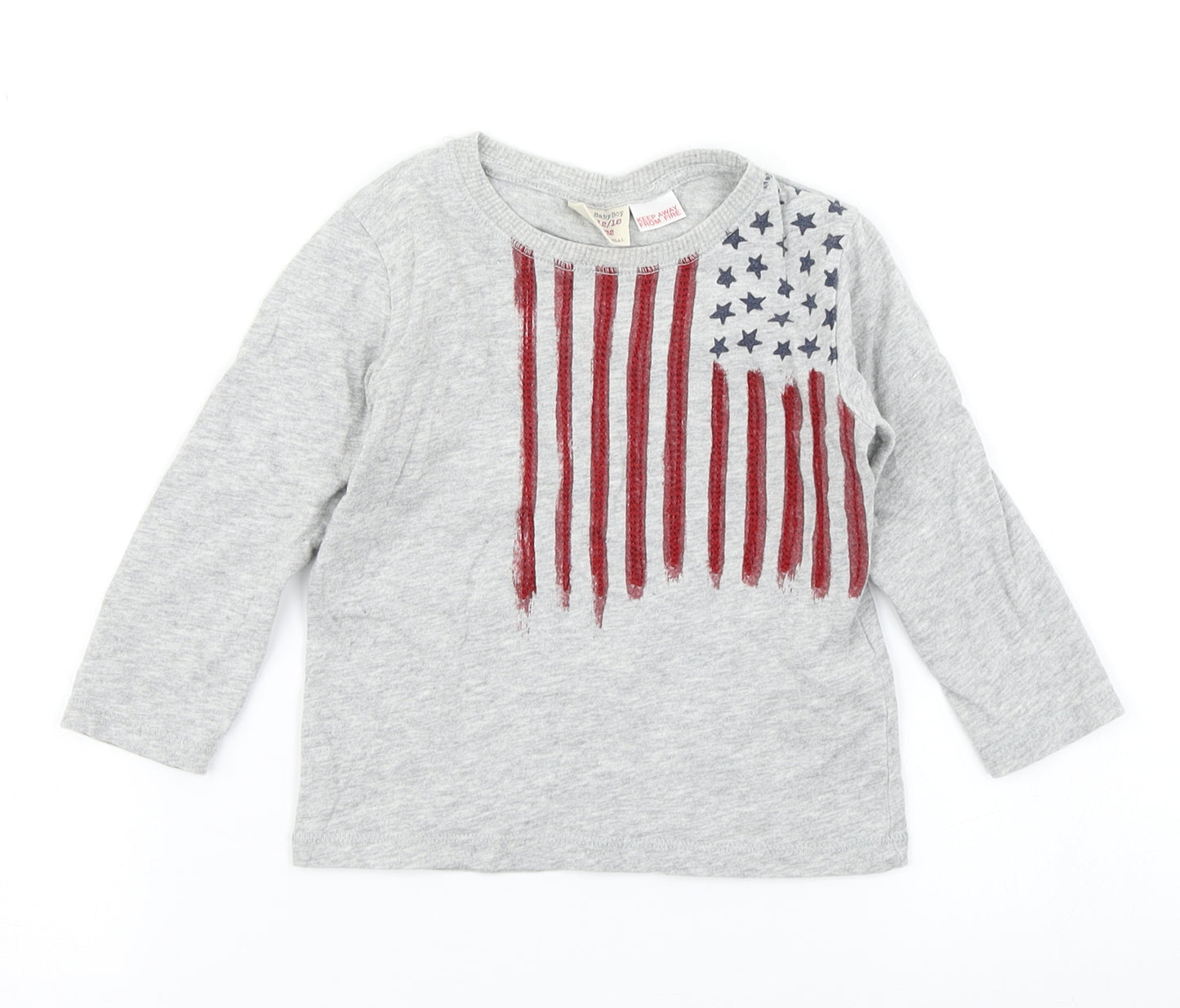Zara Boys Grey   Basic T-Shirt Size 12-18 Months