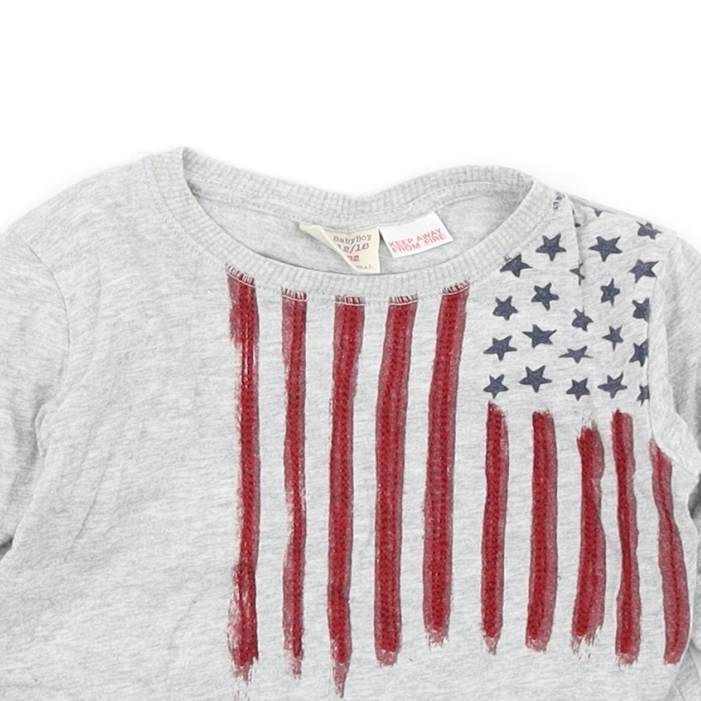 Zara Boys Grey   Basic T-Shirt Size 12-18 Months