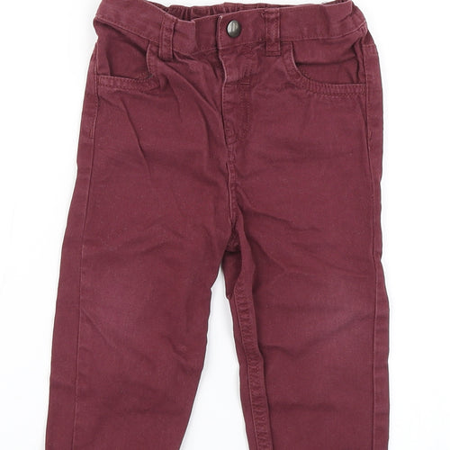 F&F Boys Purple   Cargo Trousers Size 12-18 Months
