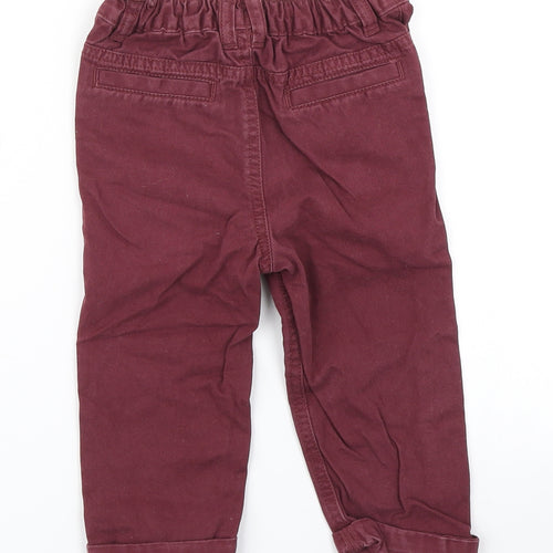 F&F Boys Purple   Cargo Trousers Size 12-18 Months
