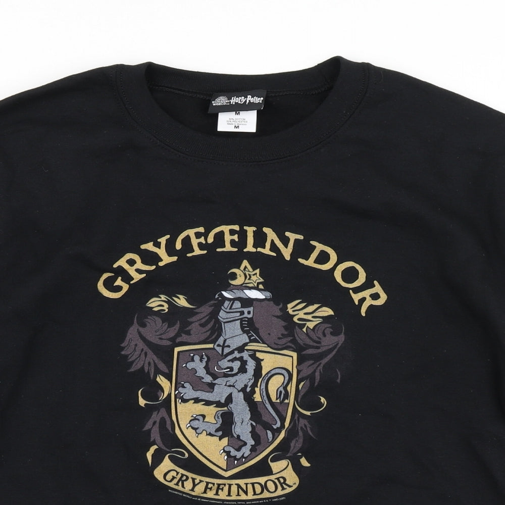 Wizarding world of Harry Potter Mens Black   Pullover Sweatshirt Size M  - Gryffindor