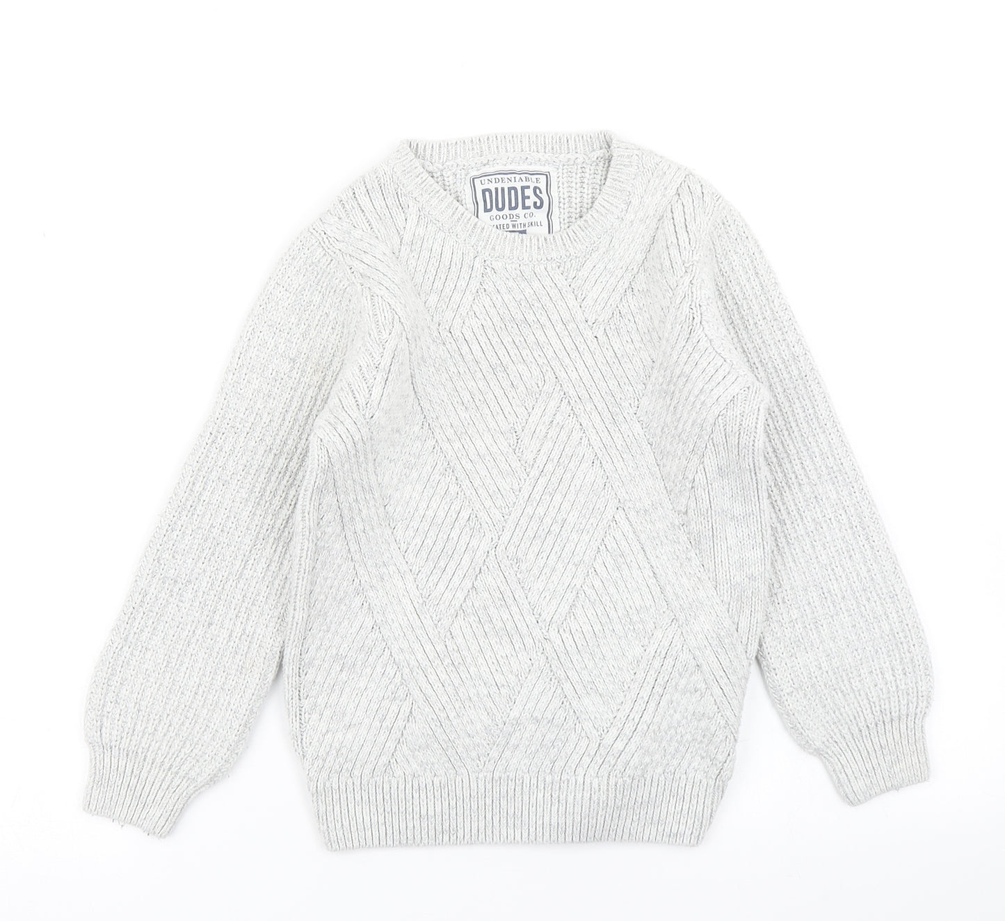 Matalan Boys Grey  Knit Pullover Jumper Size 7 Years